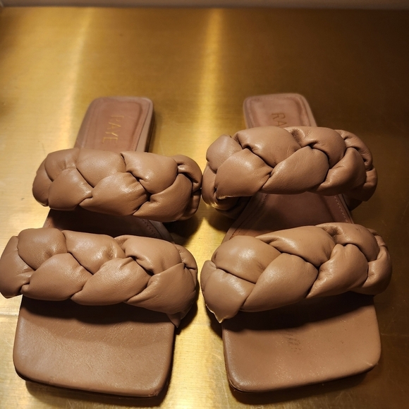 RAYE Women's Pale Pink Braided Slide Sandals Size 7.5 - Picture 11 of 12